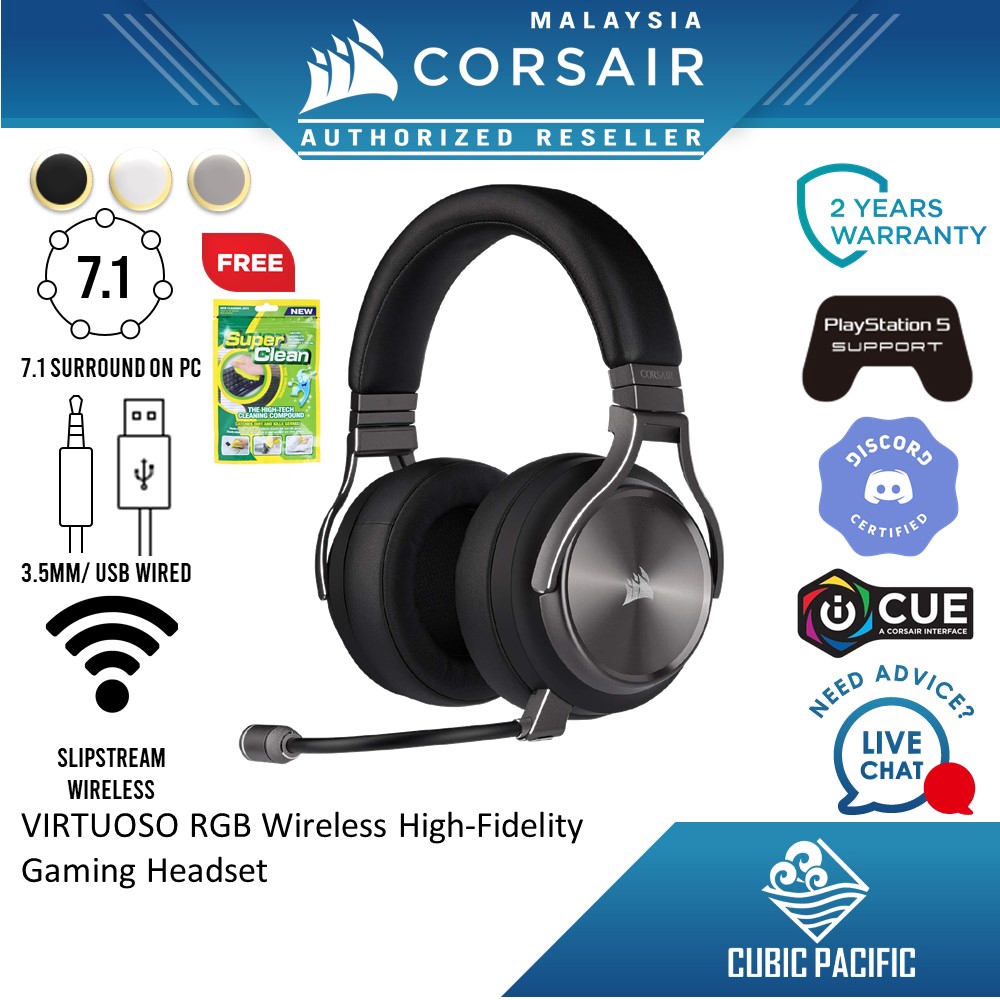 corsair virtuoso rgb white