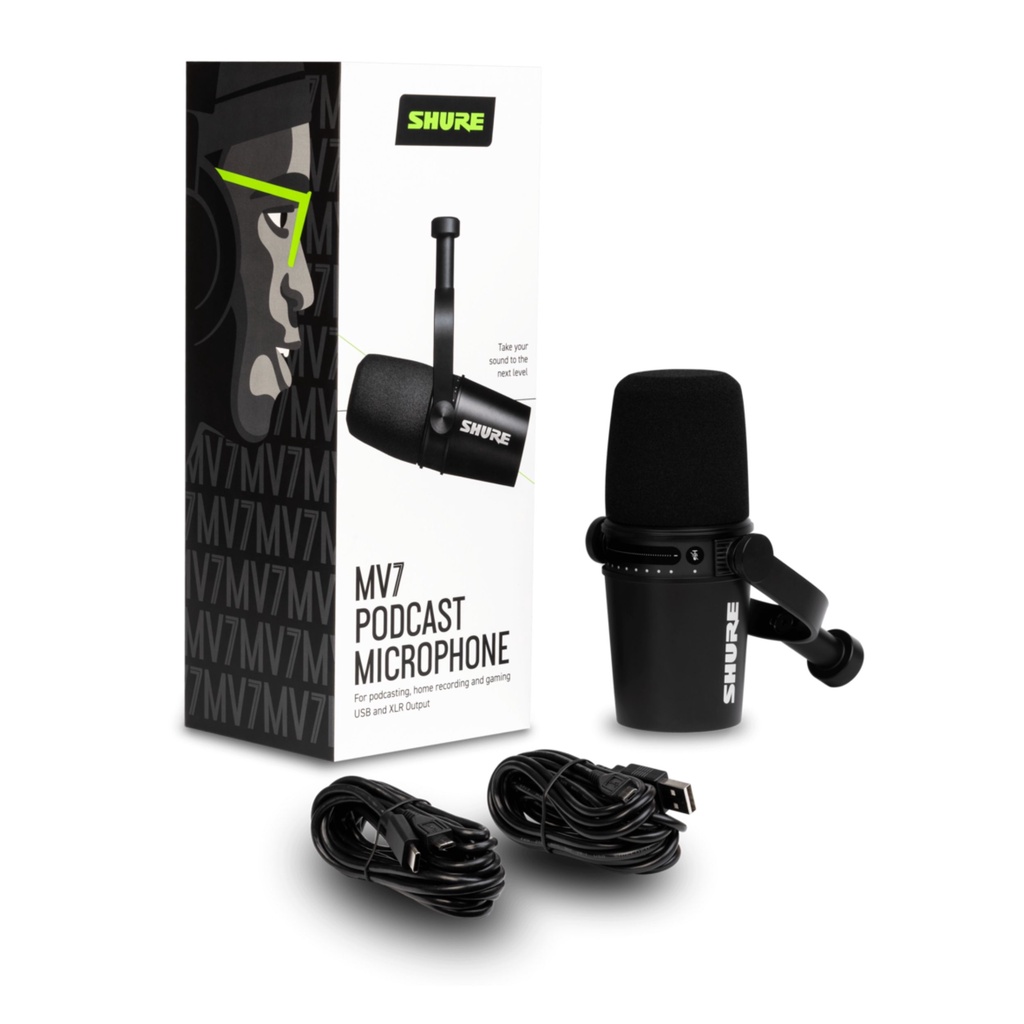 Shure MV7 USB & XLR Podcast Streaming Microphone - Authorized Dealer/Official Product/Warranty