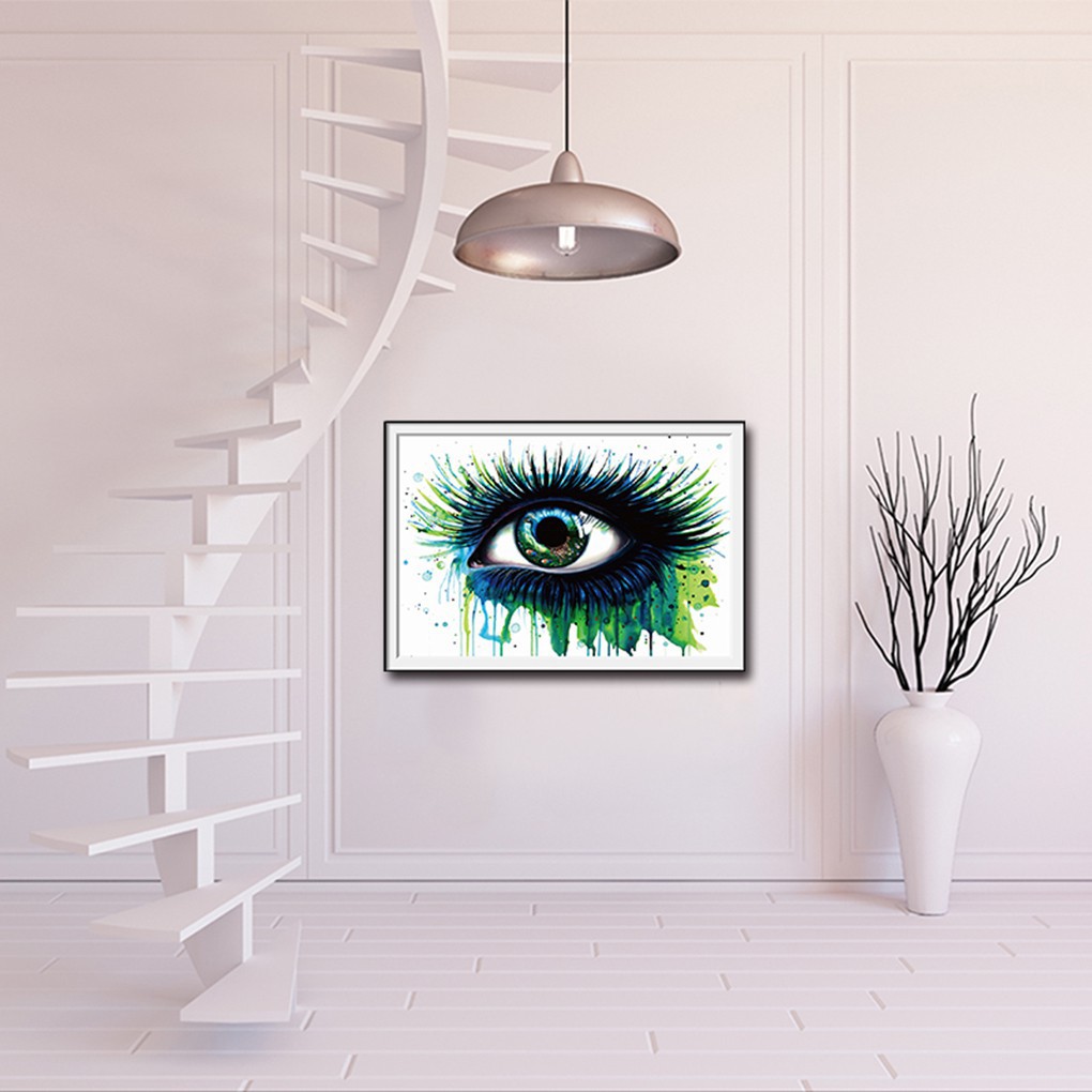 Green Eye Oil Painting Big Eye Canvas Wall Pictures Bedroom Oil Posters