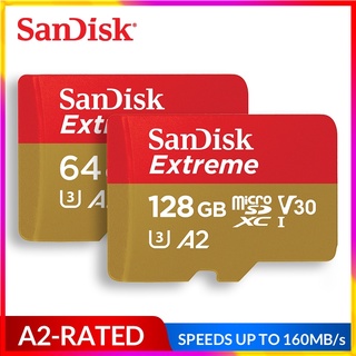 SanDisk Extreme Memory Card MicroSD Card C10 U3 V30 A2 64GB 128GB 256GB Memory card