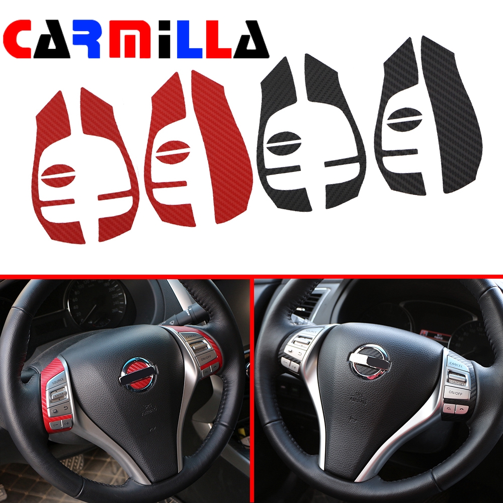 Carbon Fiber Sticker For Nissan X Trail Xtrail T32 Qashqai J11 Teana J33 Car Steering Wheel Decoration Trim Stickers Shopee Singapore
