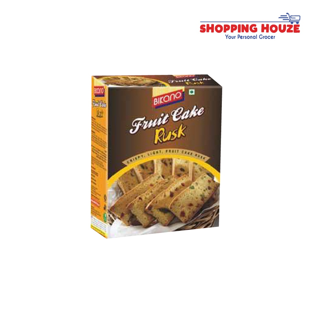 BIKANO FRUIT CAKE RUSK 400GM Tea time snack Tasty cake rusk