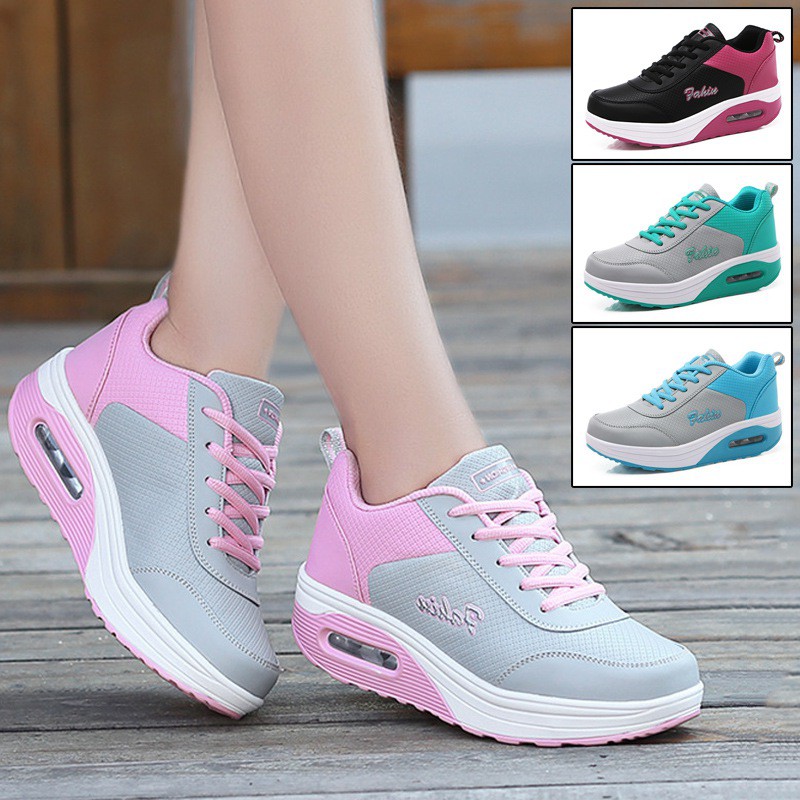 Hot sale Women Shake Shoes  Lace Up Wedge  Sneakers Casual 