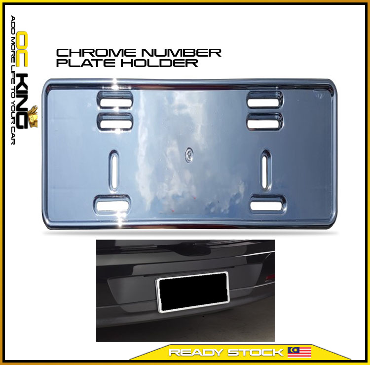 chrome number plate holders