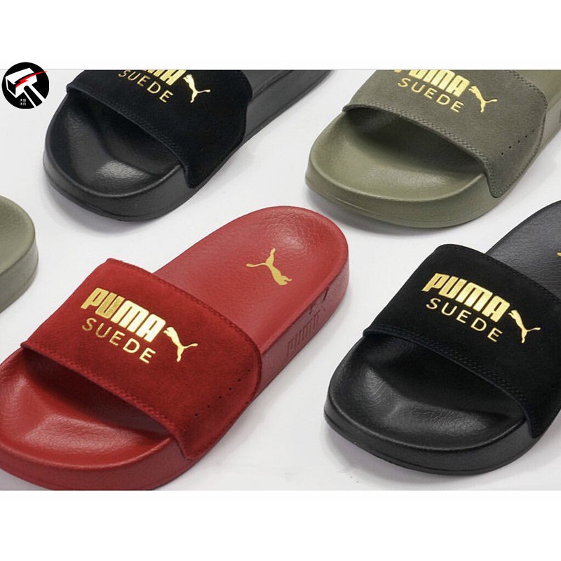 puma leadcat suede slides