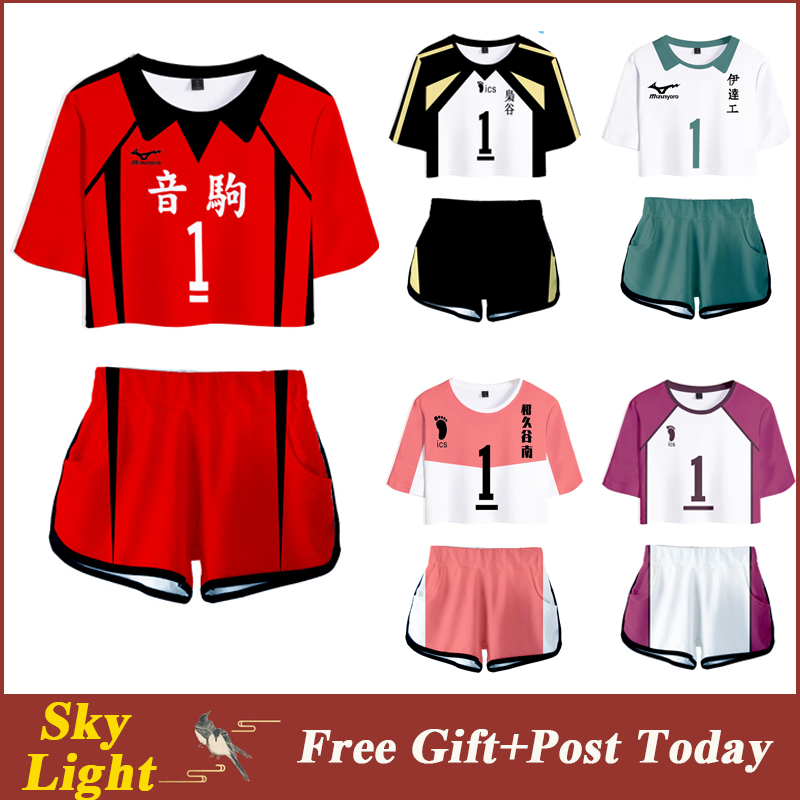 Haikyuu Cosplay Costume Karasuno High School Volleyball Club Hinata Shyouyou Sportswear Jerseys Gym Suit Girls Cheerleading Uniform Shopee Singapore