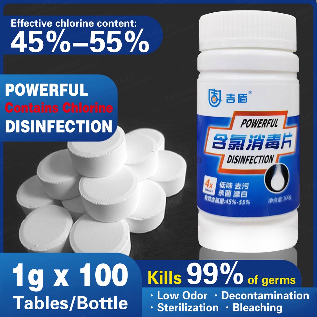 100pcs Powerful Disinfection Tablet Chlorine Dioxide CIo2