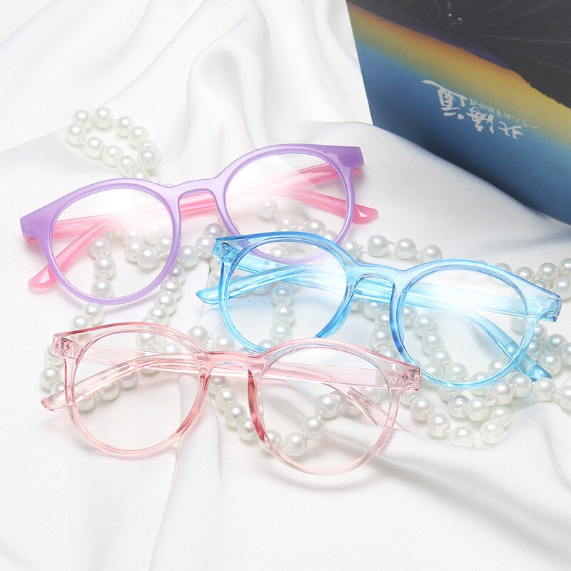 Image of 1PC Multicolor Anti Blue Light PC Frame Eyeglasses Transparent Eye Glasses Blocking Spectacles Computer Eyewear for Children Kid #0