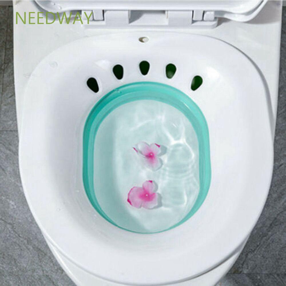 NEEDWAY Portable Hip Basin Folding Toilet Tub Bidet Hemorrhoids Patient ...