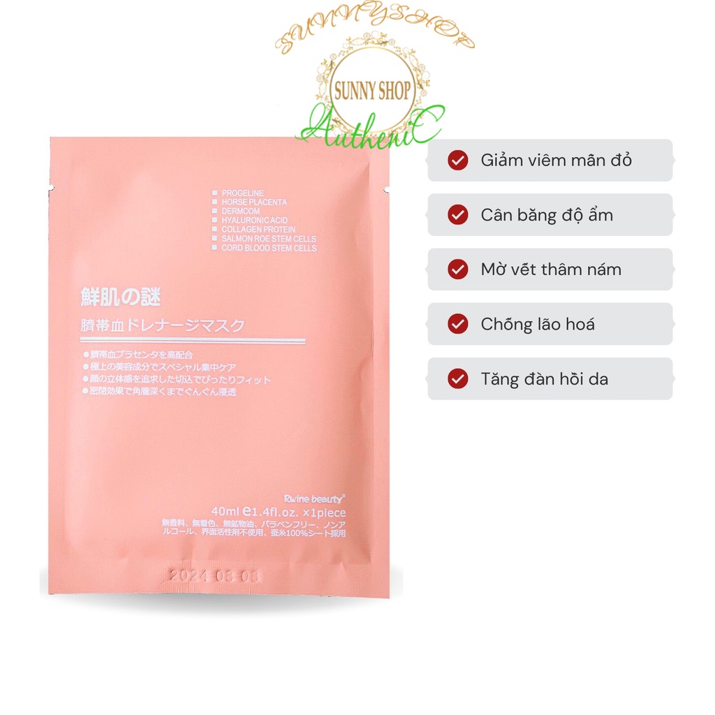 [Genuine] Rwine Beauty Stem Cell Placenta Mask Japan (New Date ...