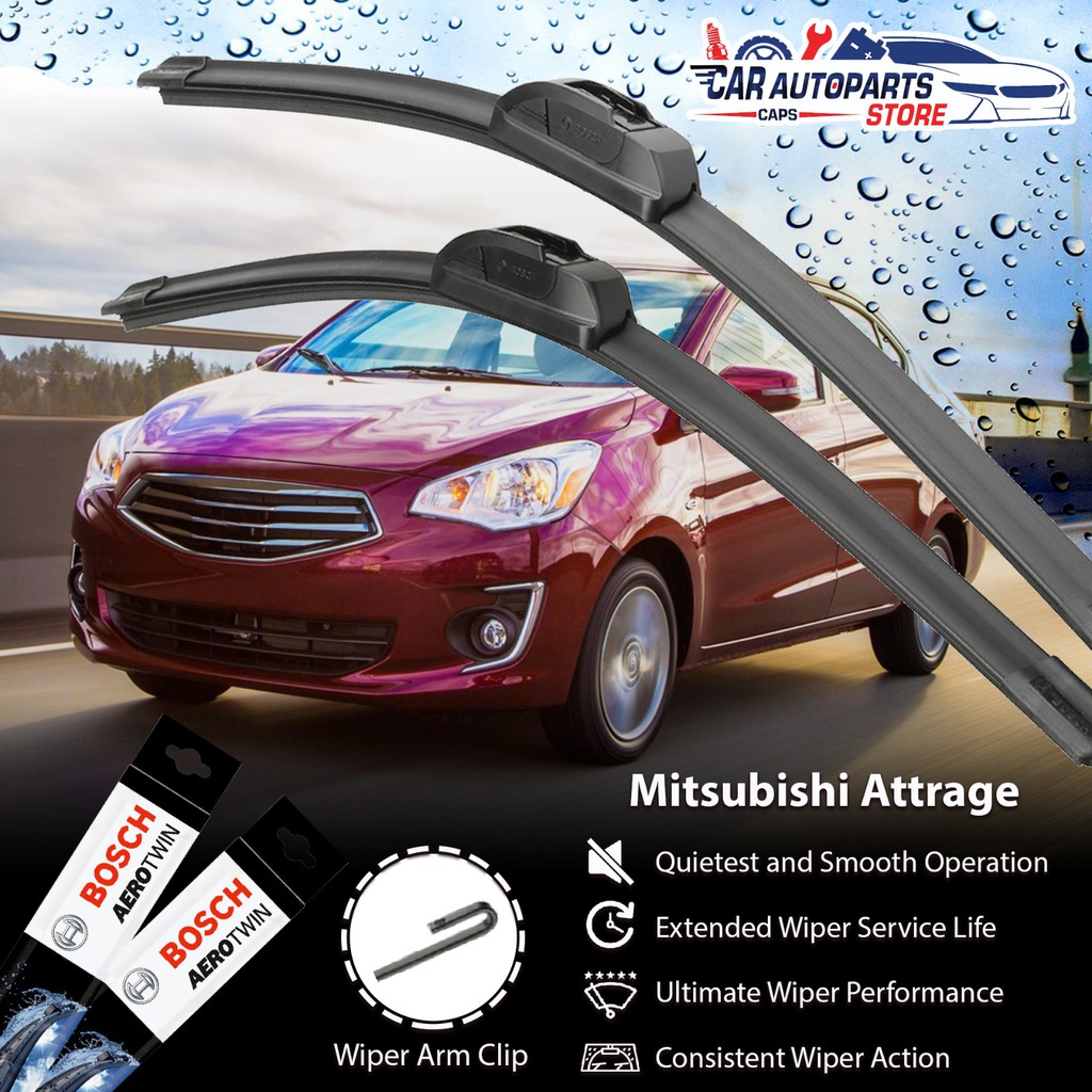 Mitsubishi Attrage Bosch Car Wipers Set | Aerotwin WIPERS | Shopee ...