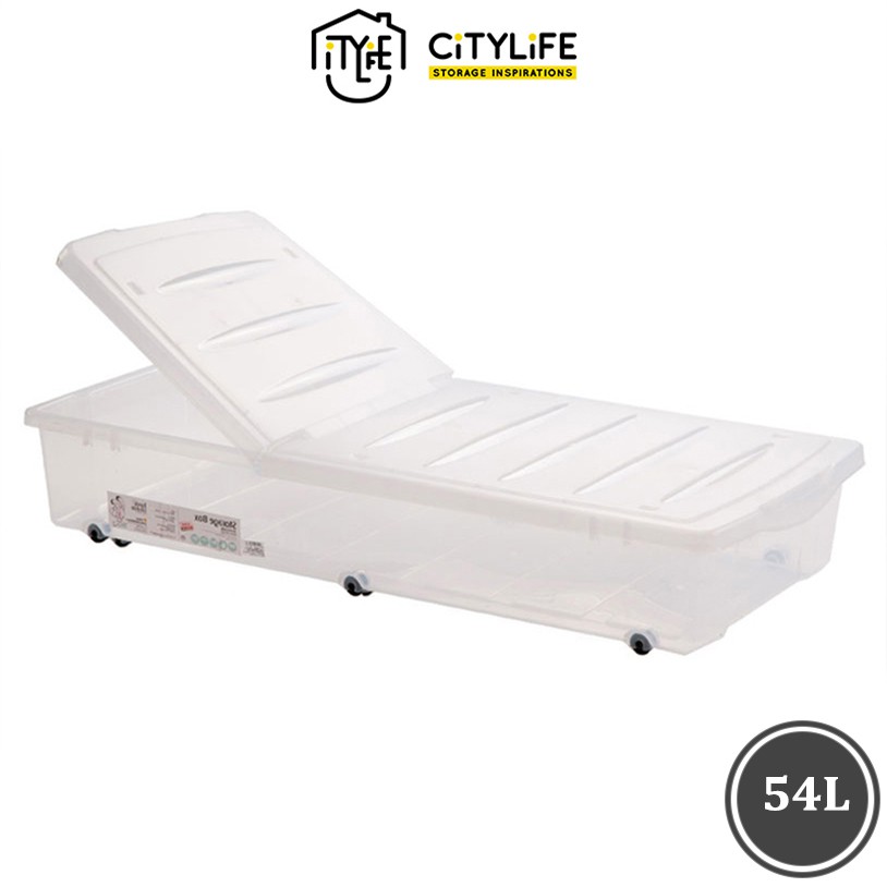 Citylife Underbed Storage With Wheels 54l Shopee Singapore