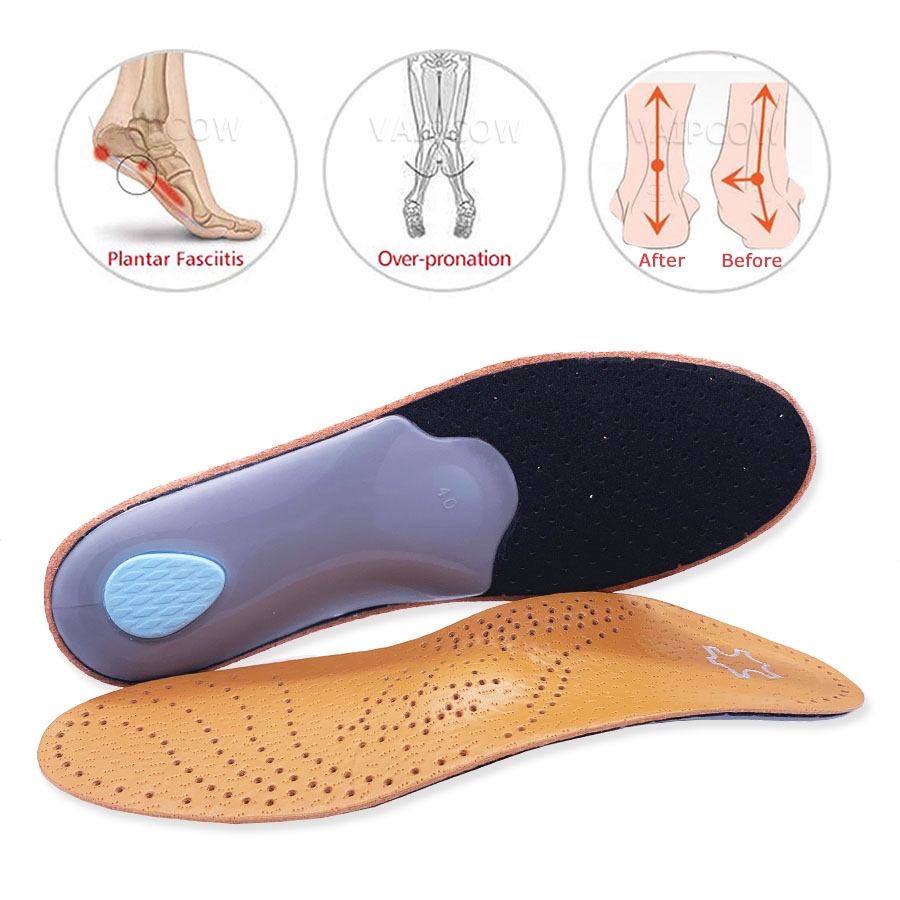 【Ready stock】Full Length Deluxe Leather Orthotic Insole / insole