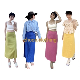 A long skirt with high quality Korean style A linen material
