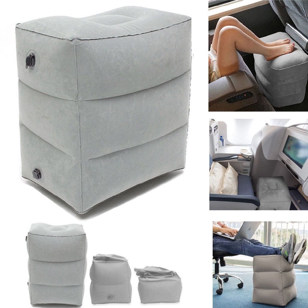 Inflatable Office Travel Footrest Leg Foot Rest Cushion Pillow Pad
