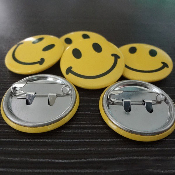 Happy 1 Badge 25mm Button Pin Smileys