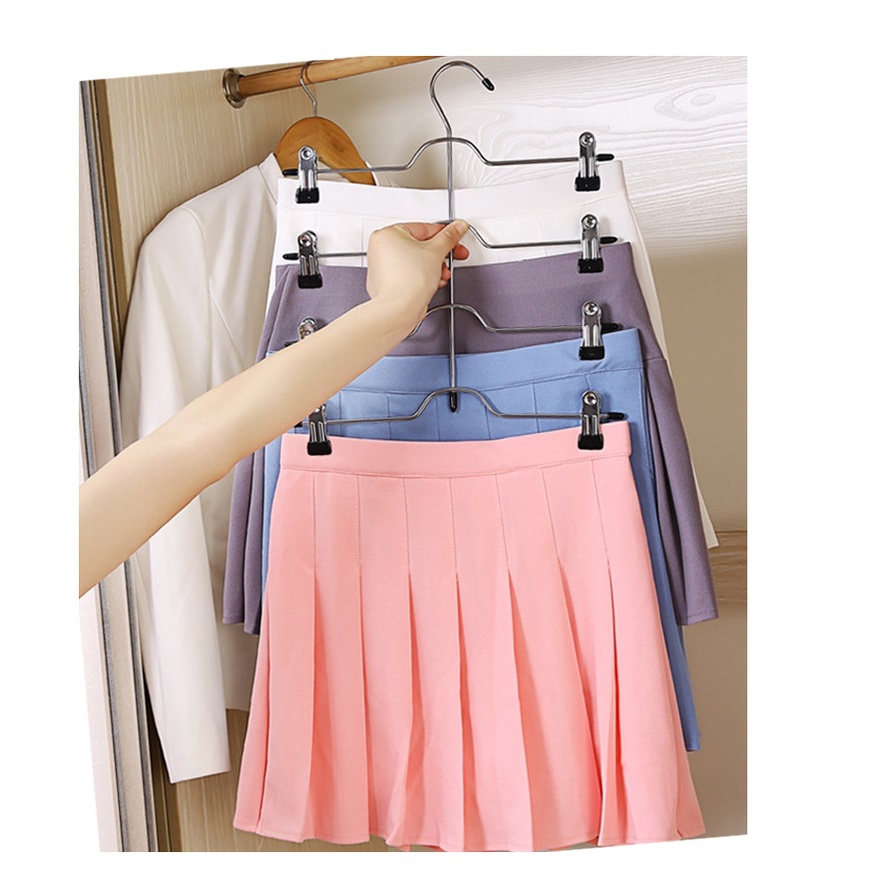 Heavyduty Plastic Clips Hanger Closet Clothes Organizer Skirt Pant Bottom Holder 