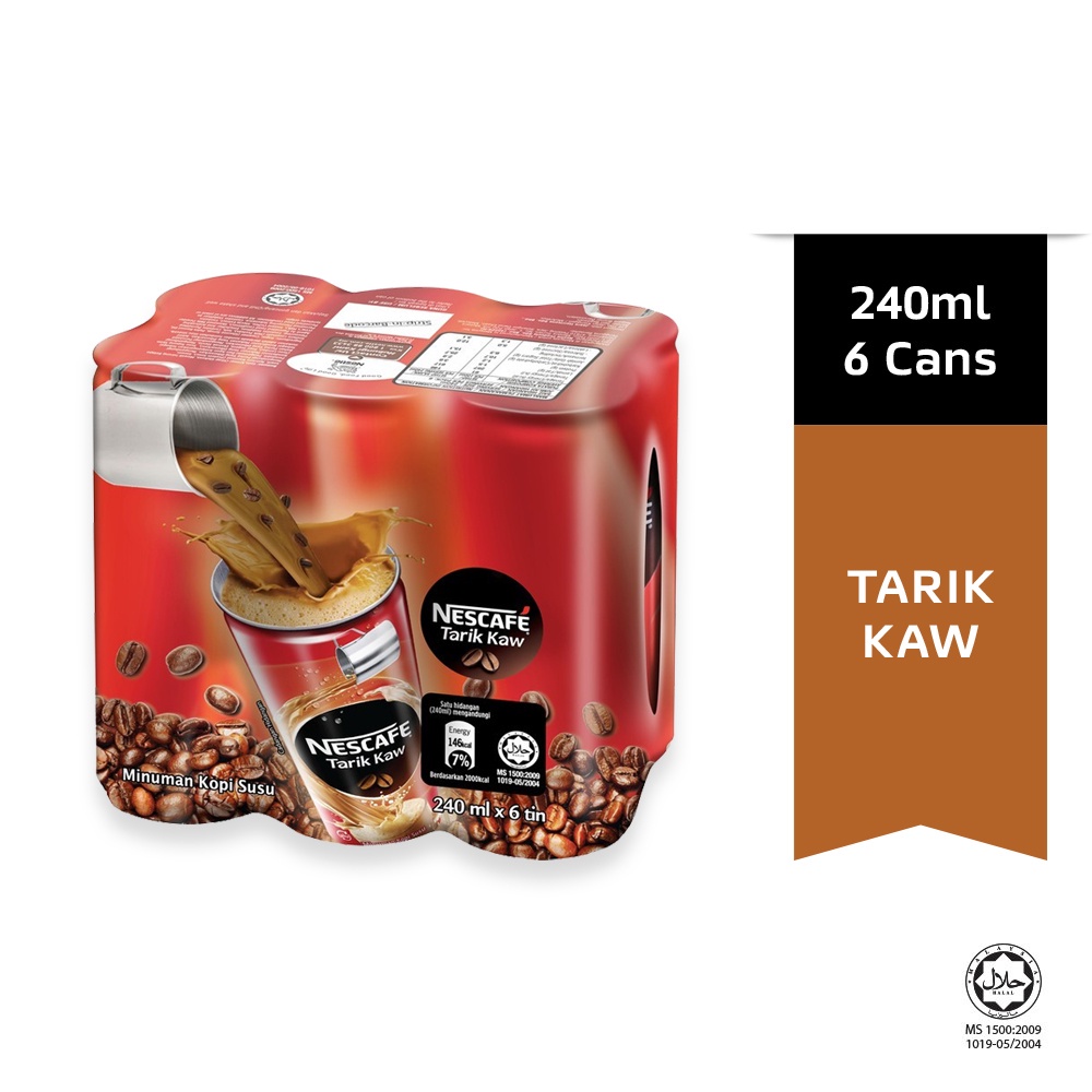 Nescafe Tarik Kaw 6 Cans 240ml Shopee Singapore