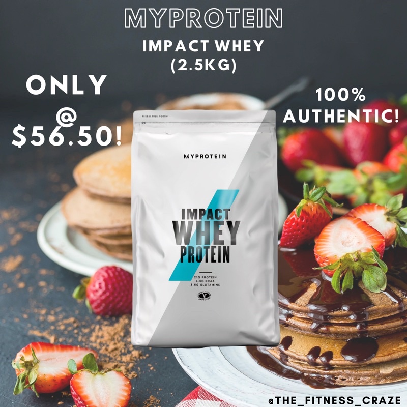 MyProtein Impact Whey Protein Powder 2.5kg Shopee Singapore
