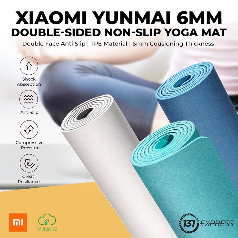 Xiaomi Yunmai 6mm Double Sided Non Slip Yoga Mat Shopee Singapore