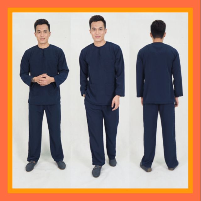  BAJU  MELAYU  MODEN SLIM FIT TELUK BELANGA LELAKI  MUSLIMIN 