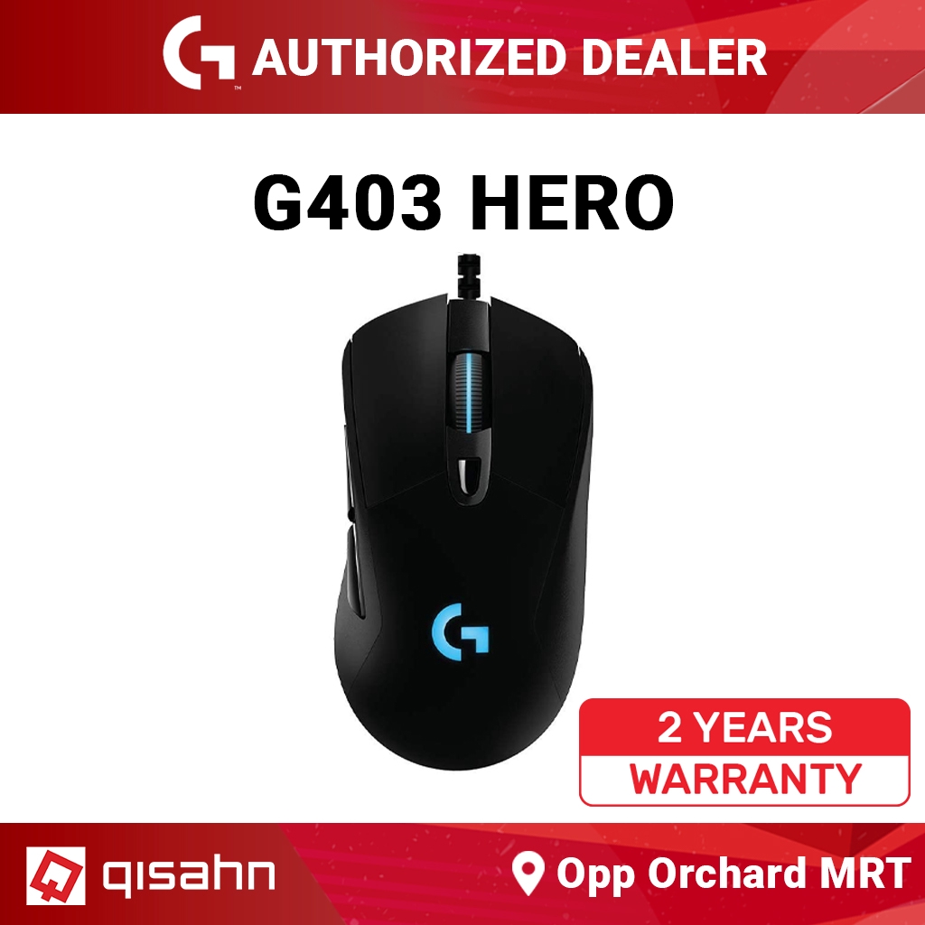 Logitech G403 Hero 25k Gaming Mouse Lightsync Rgb Lightweight 87g 10g Optional Braided Cable 25 600 Dpi 910 Shopee Singapore