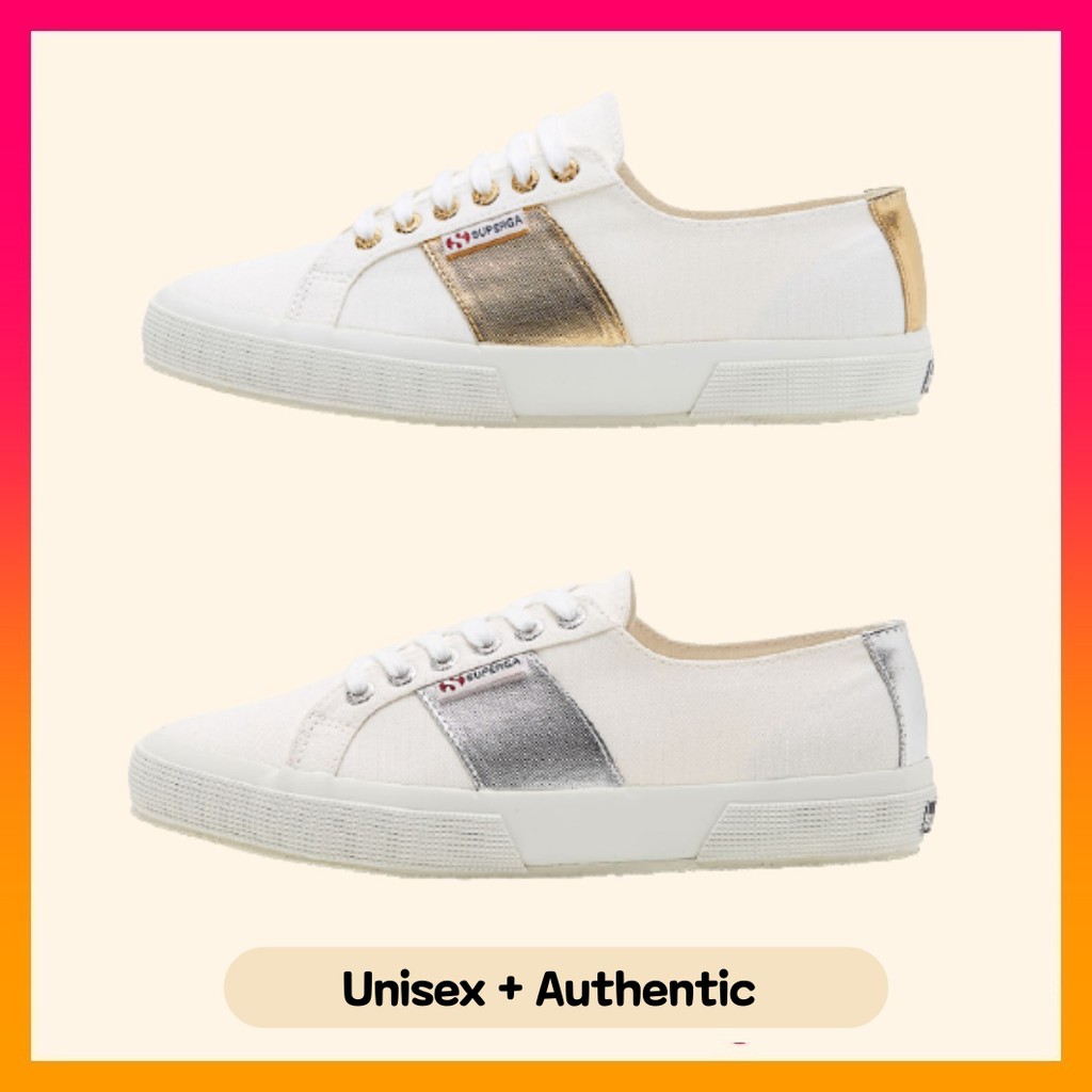 superga metallic silver