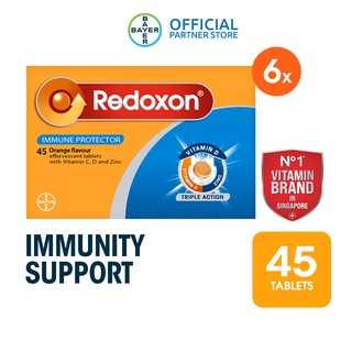 Image of [Bundle of 6] Redoxon Triple Action Orange Effervescent 45 Tablets Exp May24