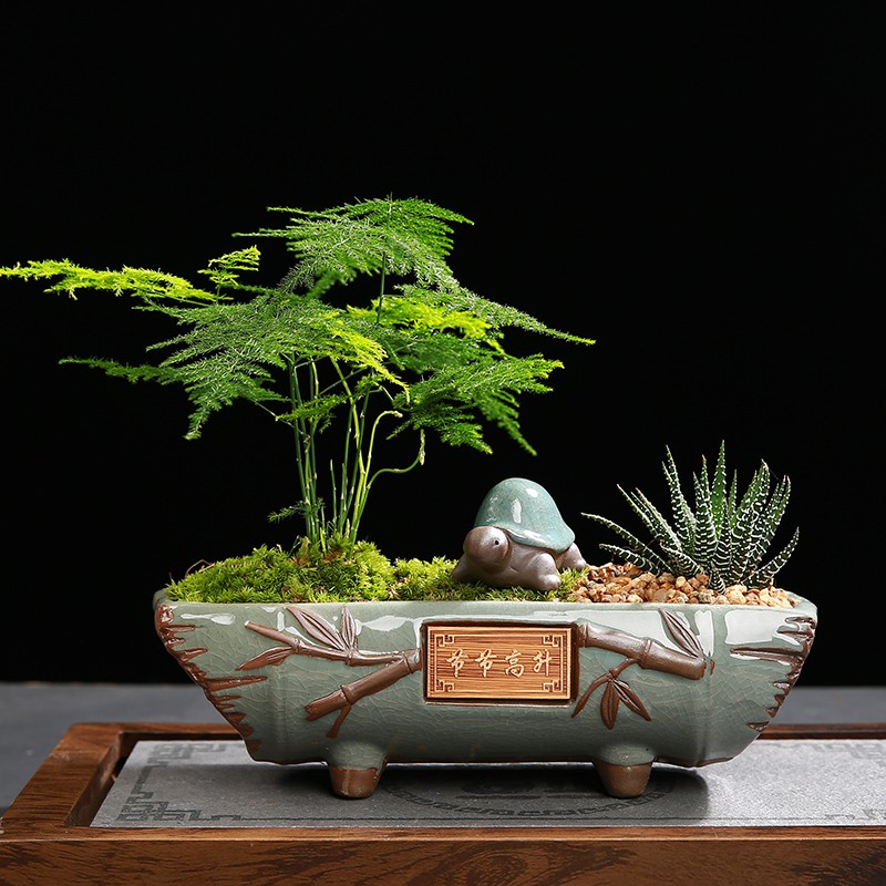 Chinese Style Flower Pot Creative Indoor Desktop Flower