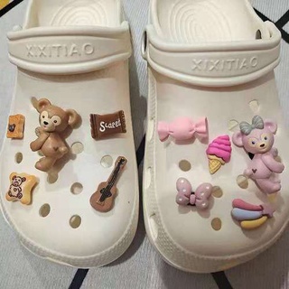 3 Teddy Bears jibbitz crocs shoe charms wrist loom band cake toppers decorations 