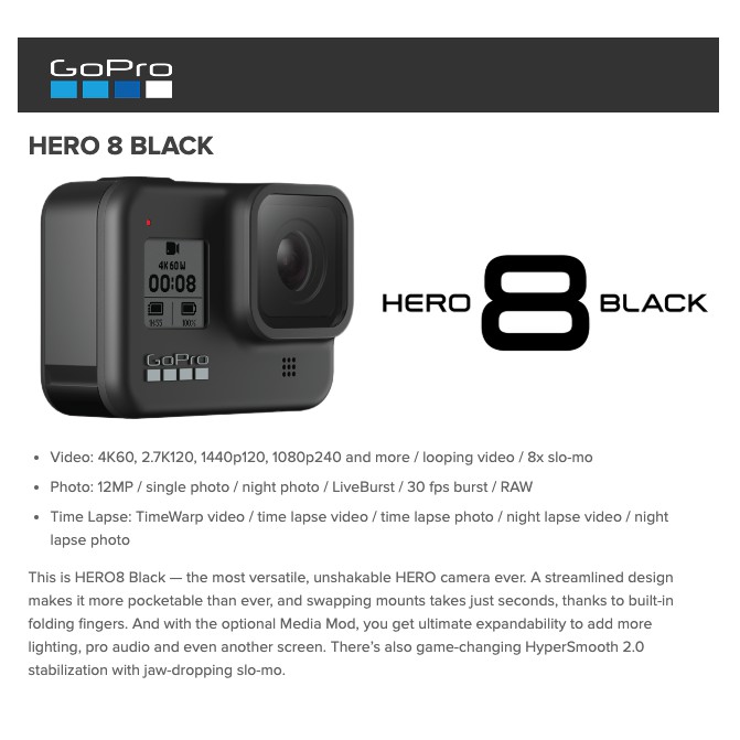 Special Offer Gopro Hero8 Hero 8 Black New Special Bundle