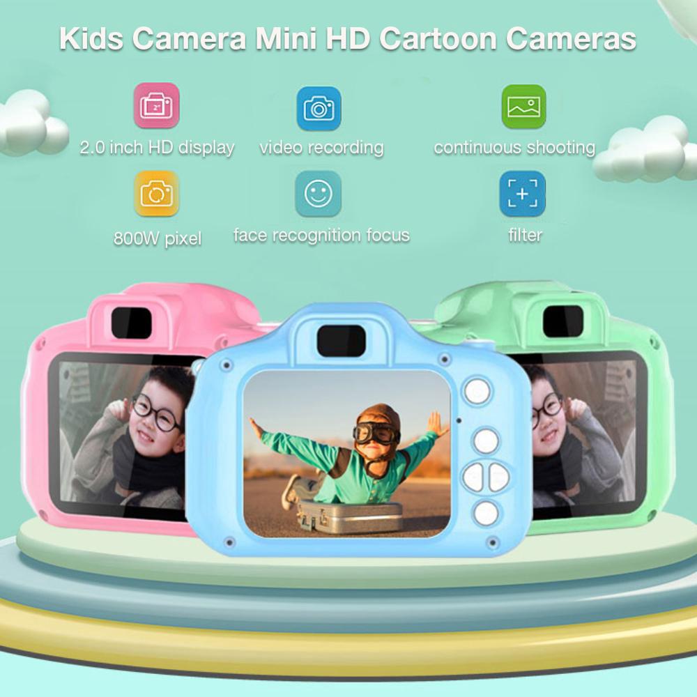 X2 1080P HD Cartoon Kids Camera 2.0Inch Screen Rechargeable Mini Children Camera Christmas Gift For Kids