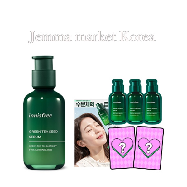 [Innisfree Event]Green Tea Seed Serum 80ml 1EA+Gift(IVE Wonyoung Photocard 2+Seed Serum 1m*3