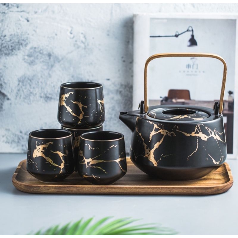 [MARBLE LUXURY TEAPOT SET] Luxury, Scandinavian, Classic, Japanese