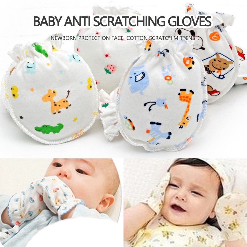 Cute Baby Infant Boys Girls Anti  Mittens Soft Newborn Baby Gloves n M 