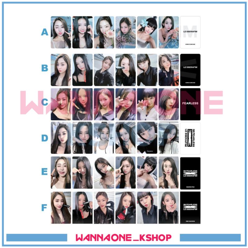 Photocard Le Sserafim Fearless Album Lesserafim Shopee Singapore