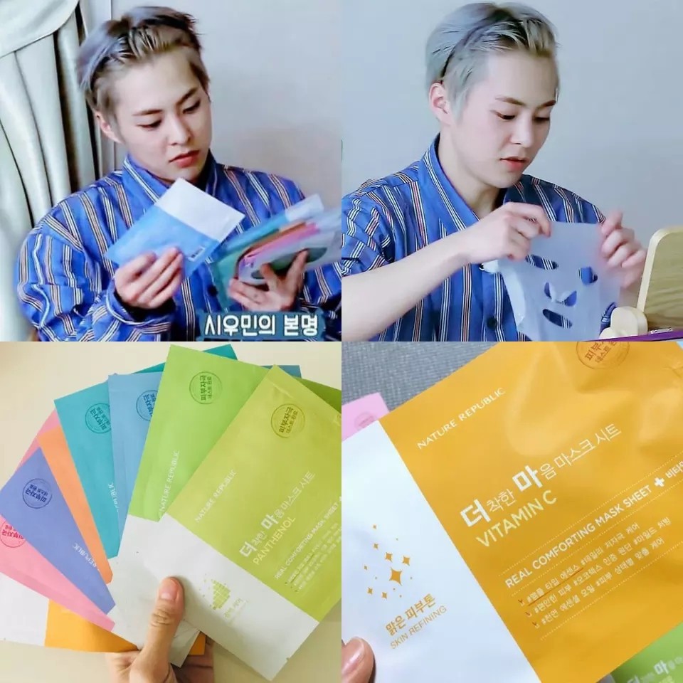 Best Skin Care ea Nature Republic Real Comforting Face Sheet Mask Aha Bha Teatree Face Shipping From Korea Shopee Singapore