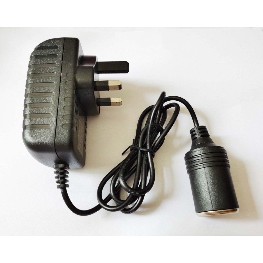 UK Plug 220V to 12V 2A Power Supplies 24W Portable Car Cigarette Lighter Socket Adapter Plug Using in House UK Type