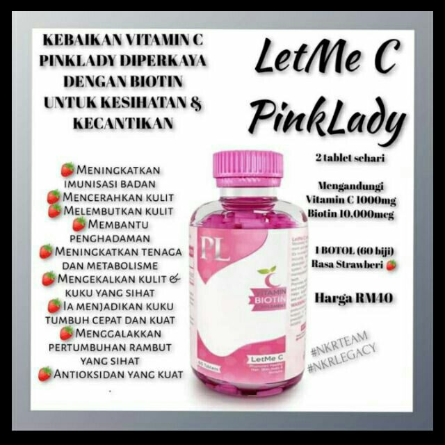 Lihat Khasiat Pink Lady Vitamin C 