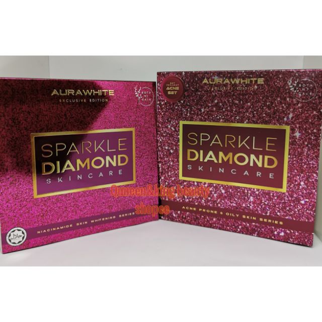 Shop Malaysia Aura White Sparkle Diamond Skincare 4in1 Add Free Git Original Dri Hq Shopee Singapore