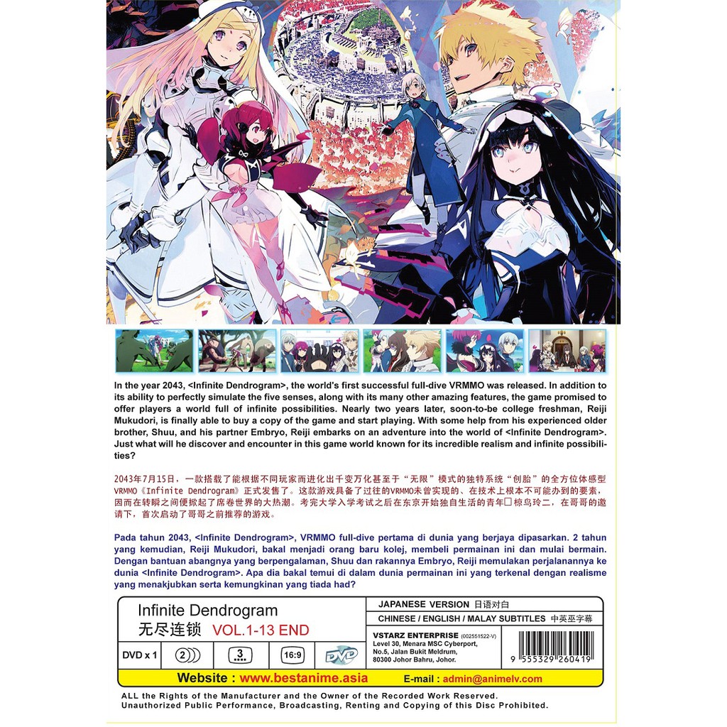 Dvd Infinite Dendrogram Vol 1 13 End Shopee Singapore
