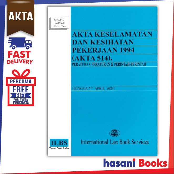 Hasani Ilbs Acta 514 5 April Health 1994 Akta 514 5 April 2021 9789678928007 Shopee Singapore