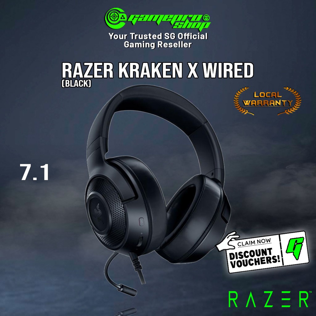Razer Kraken X Multi-Platform Wired Gaming Headset | Shopee Singapore
