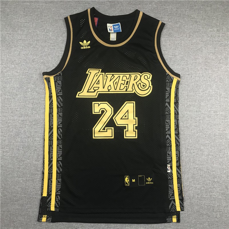 black and gold lakers jersey