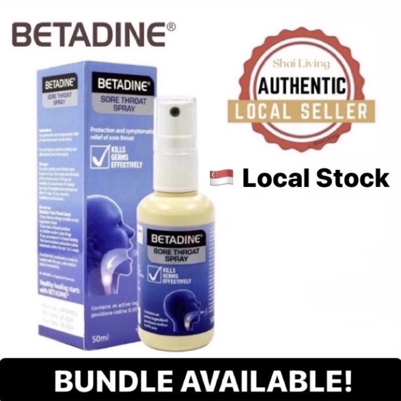 *INSTOCK* Betadine Sore Throat Spray 50ml (Expiry 2024) Shopee