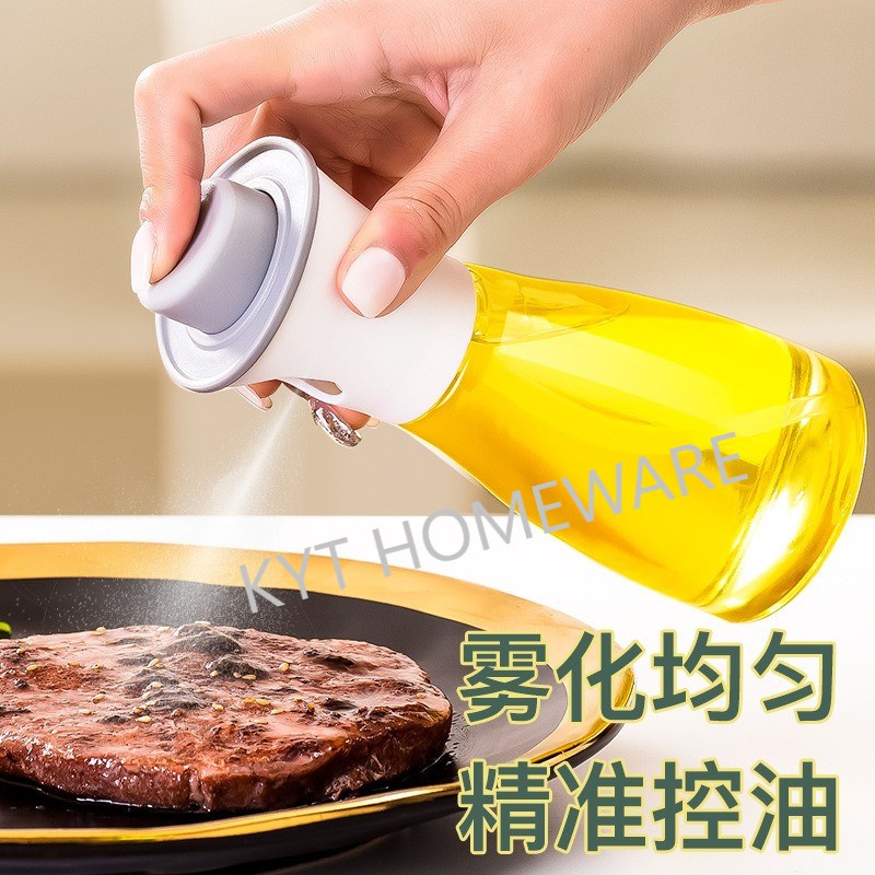 SG LOCAL STOCK Oil Spray Bottle Kitchen Olive Push Type Atomization Can Glass Control Barbecue Oil Dispenser