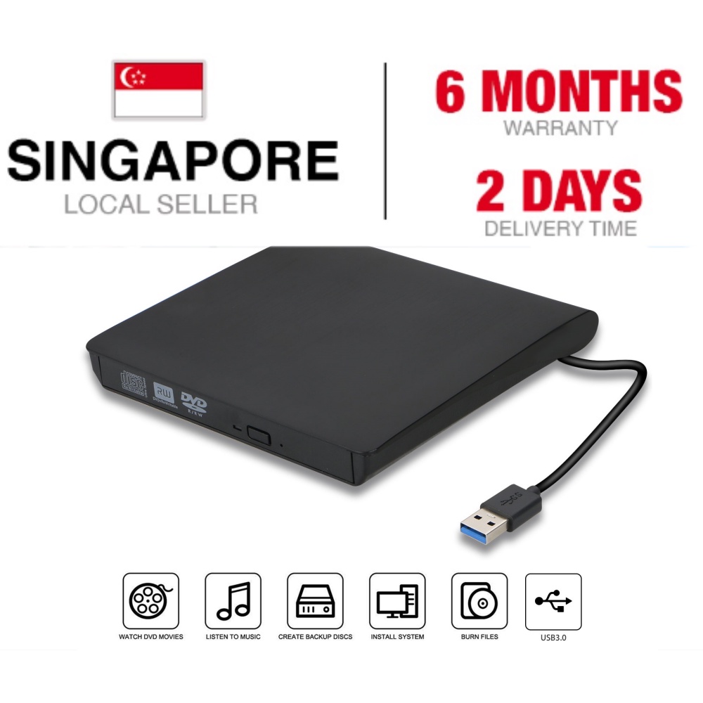 SG STOCK Portable External DVD/CD RW Drive Burner/Reader/Writer Driver