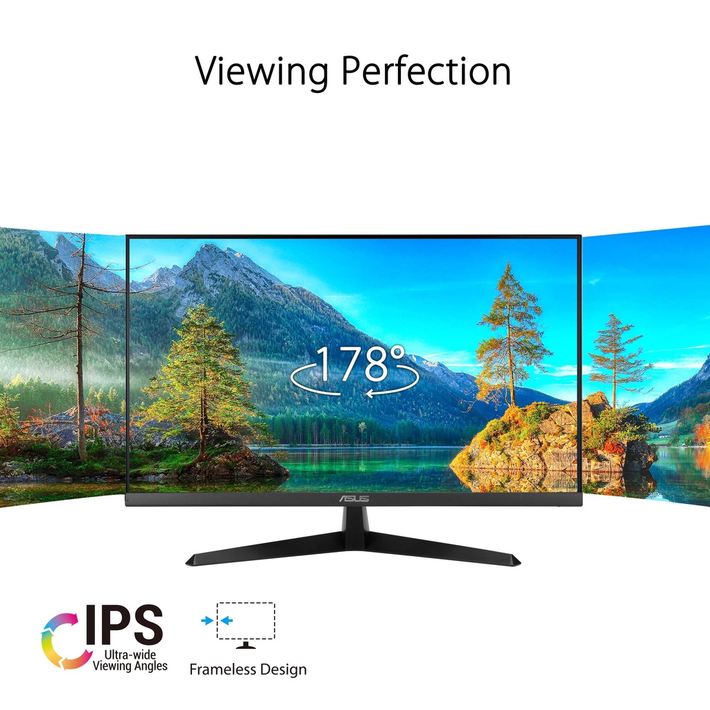 ASUS VY279HE 27 Inch Eye Care Monitor, 1080P Full HD, 75Hz, IPS, 1ms, AdaptiveSync/FreeSync
