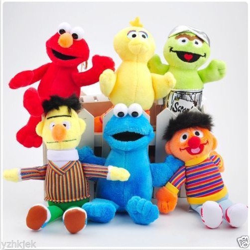 sesame street plush toy set
