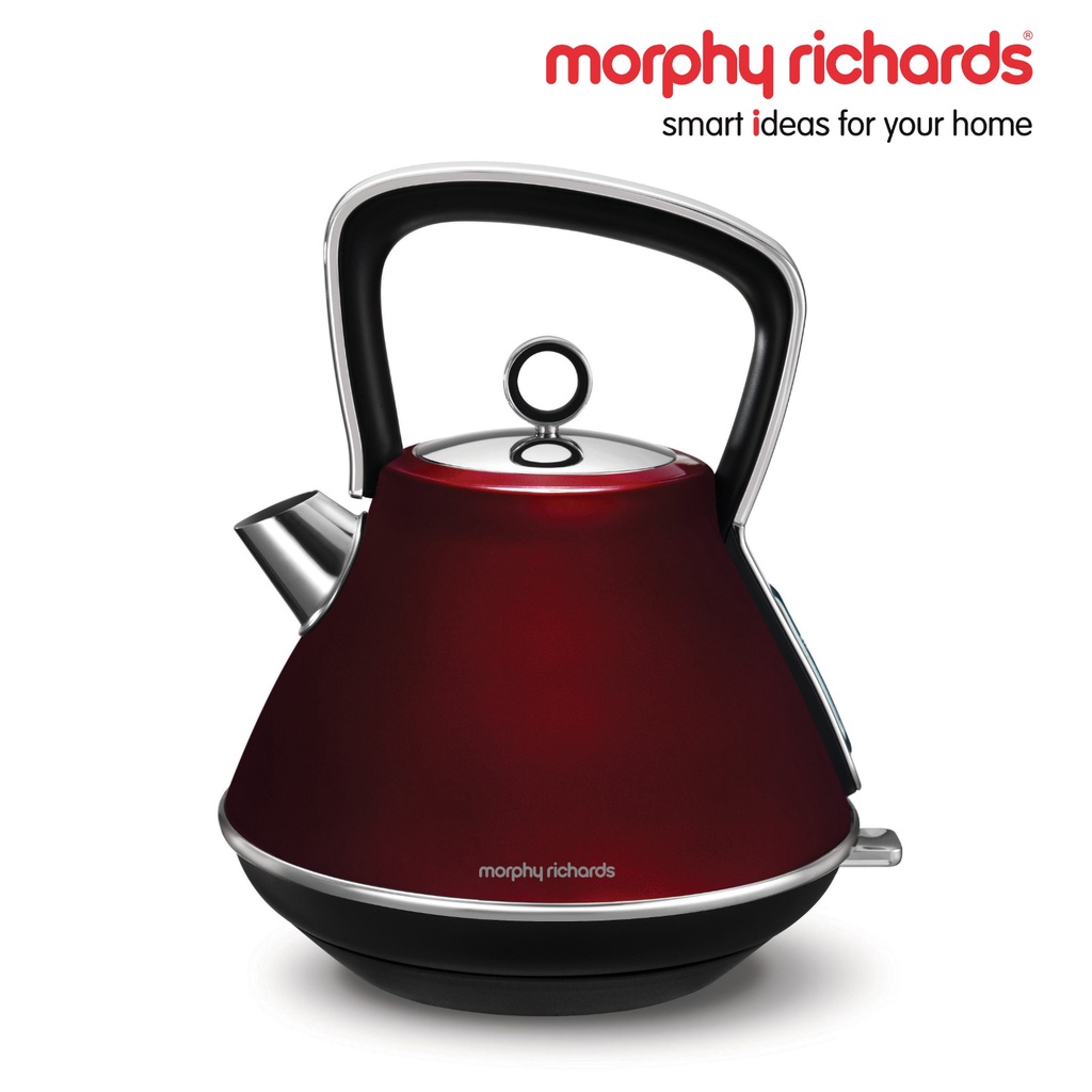 Morphy Richards stainless steel Traditional Red Kettle and Toaster